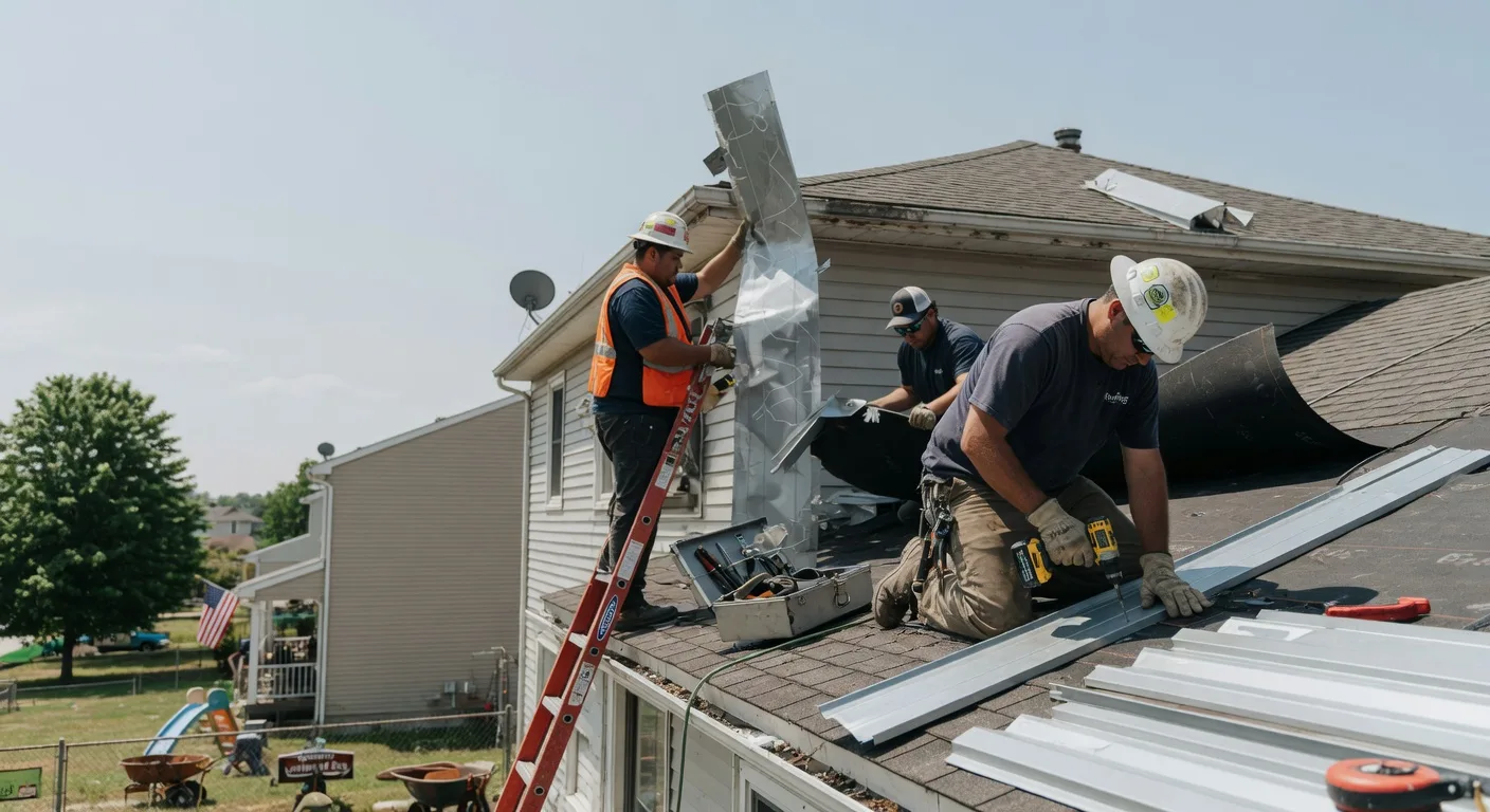 Storm Damage Metal Roof Repair in Jones Mills, PA